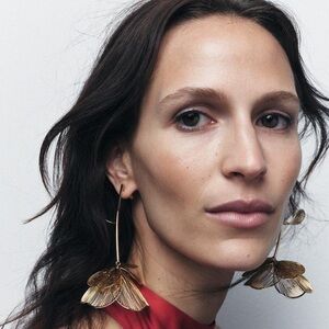 Zara Metallic Floral Earrings